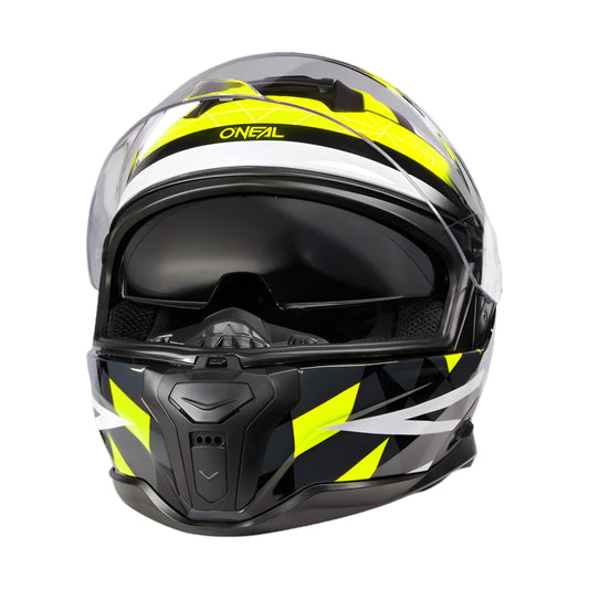 Challenger Exo V.23 Full Face Helmet Black/Grey/Neon Yellow