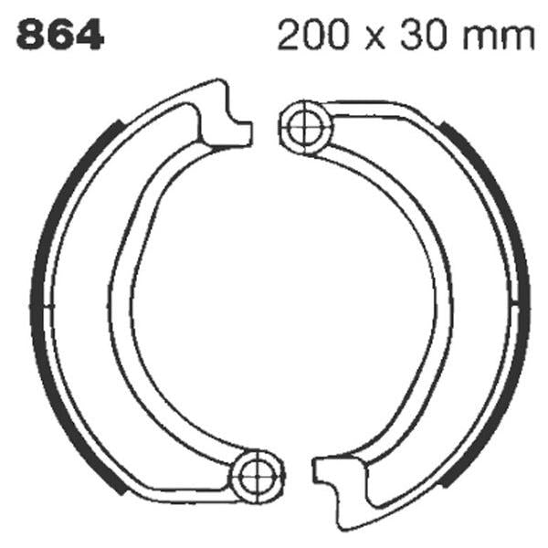 Brake Shoe Plain Series Organic 864