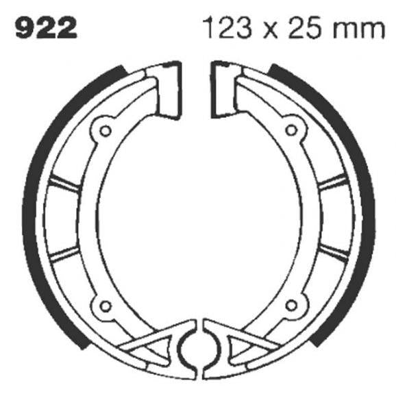 Brake Shoe Plain Series Organic 922