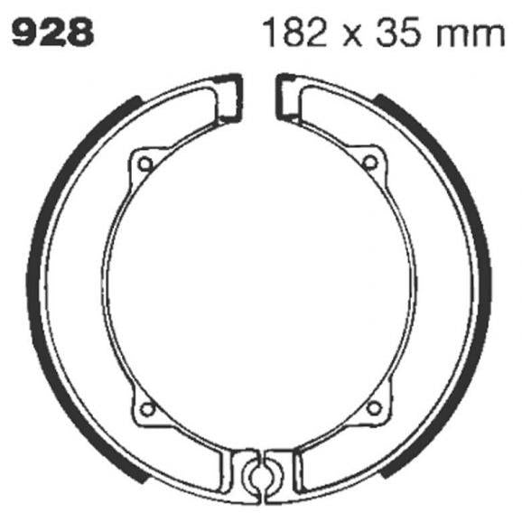 Brake Shoe Plain Series Organic 928