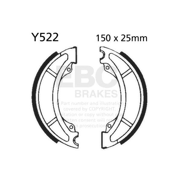 Brake Shoe Water Grooved Series Organic Y520G