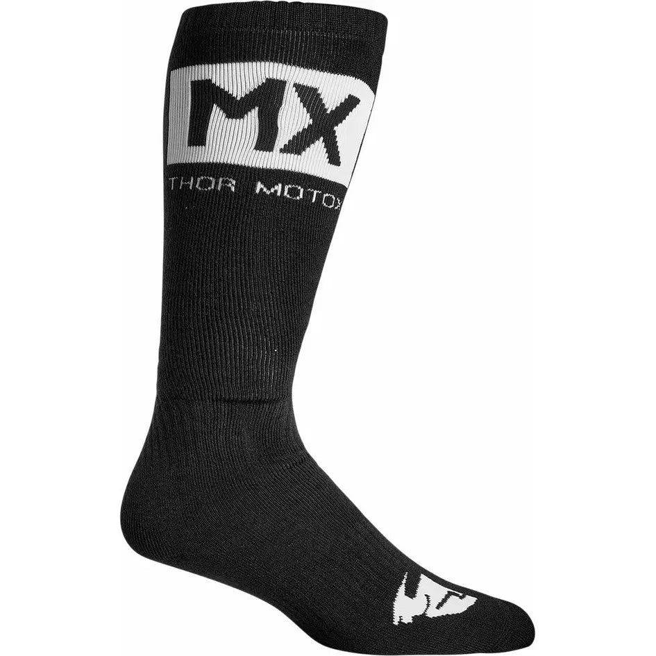 Sock Mx Solid Black/White