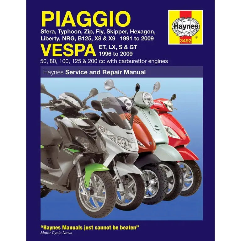 Piaggio (Vespa) Scooters Manual