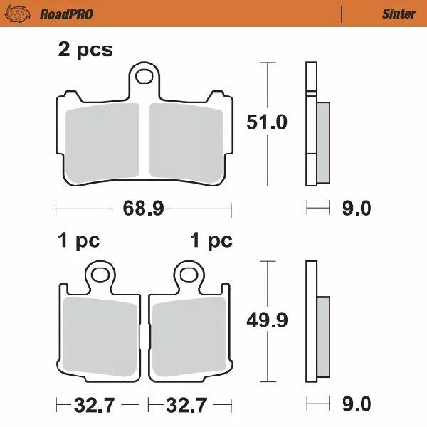 Brake Pad Sinter Front 407401