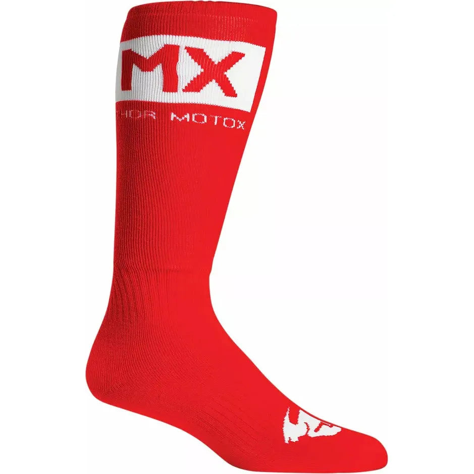 Sock Mx Solid Red/White