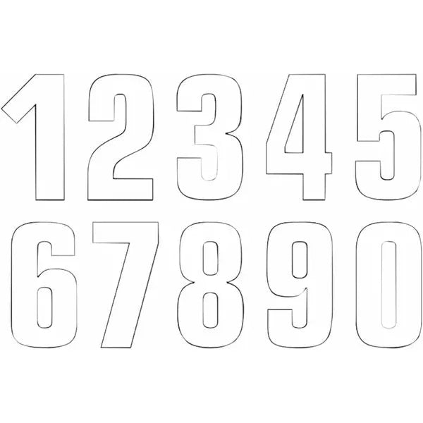 Number #9 16X7.5Cm Wh 5048/10/9