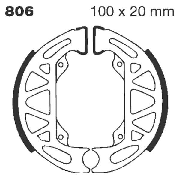 Brake Shoe Plain Series Organic 806