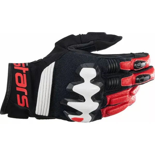 Halo Leather Gloves Black/Red/White