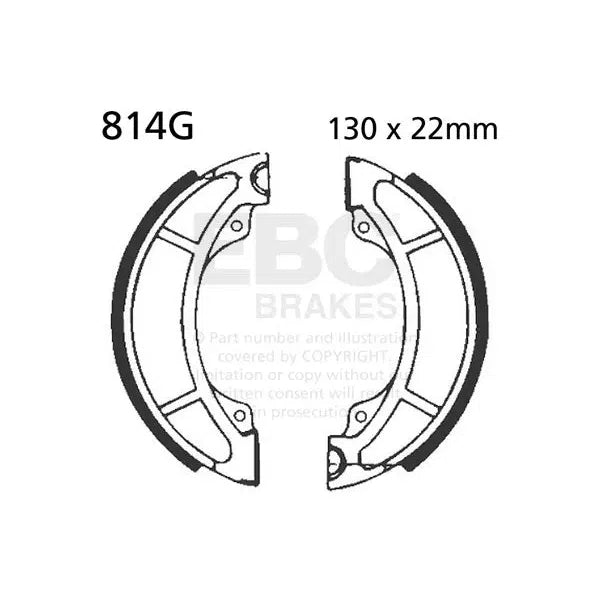 Brake Shoe Water Grooved Series Organic 814G