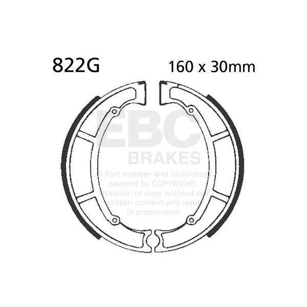 Brake Shoe Water Grooved Series Organic 822G