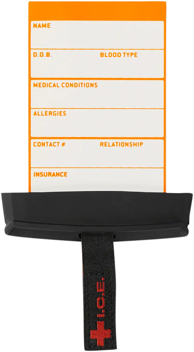 I.C.E. CARD/HOLDER BLACK