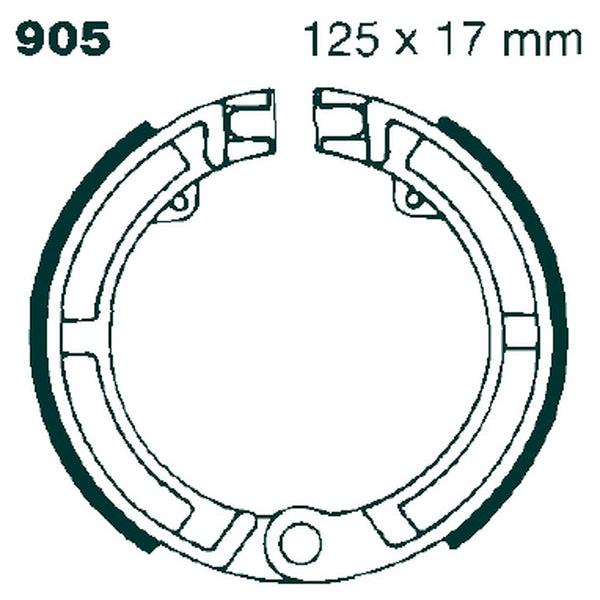 Brake Shoe Plain Series Organic V904