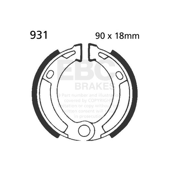 Brake Shoe Plain Series Organic 931