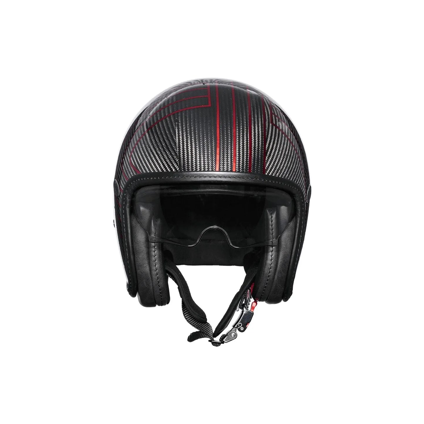HELMET VINTAGE PLATINUM CARBON EXRED LG