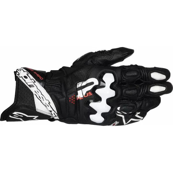 GP Plus R V3 Leather Gloves Black/White