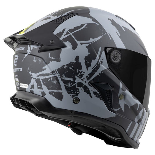 Bogotto Rapto Demon Helmet Yellow/Grey Matt