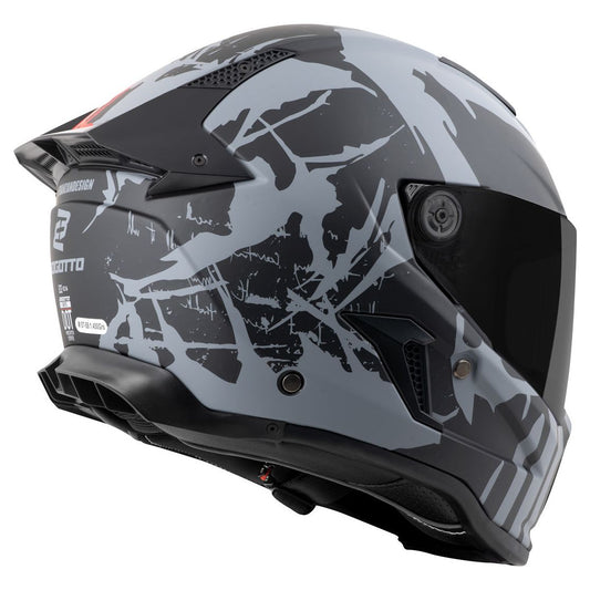 Bogotto Rapto Demon Helmet Red/Grey Matt