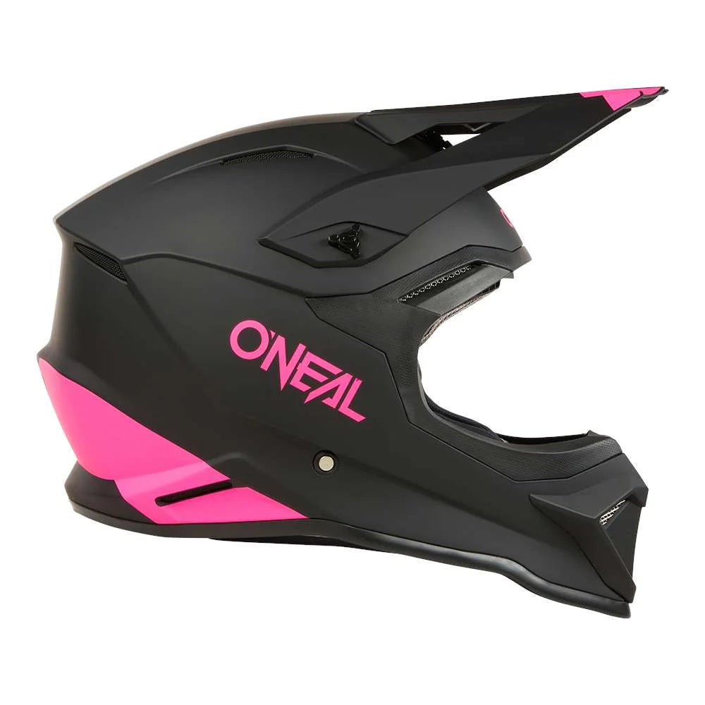 1SRS Solid Helmet Black/Pink