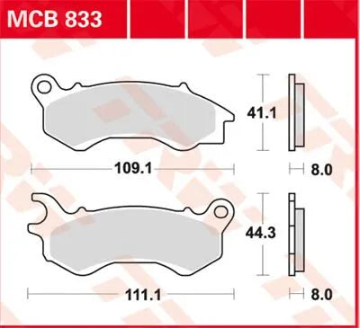 BRAKE PAD ORGANIC SCOOTER