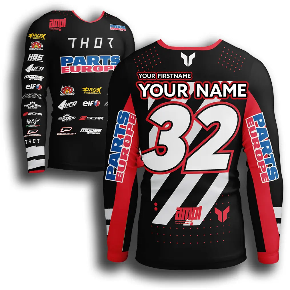 JERSEY LAUNCHMODE FUTURA BLK/RED KID M PE AMPL