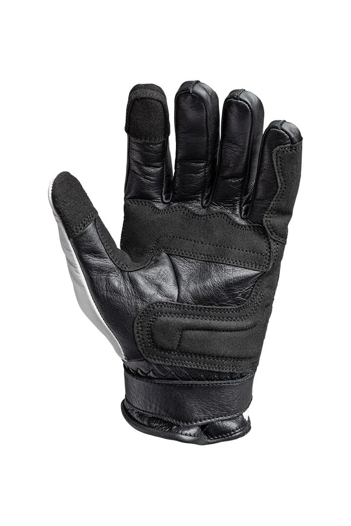 GLOVE TRACKER RACE LEATHER WHITE/BLACK LG