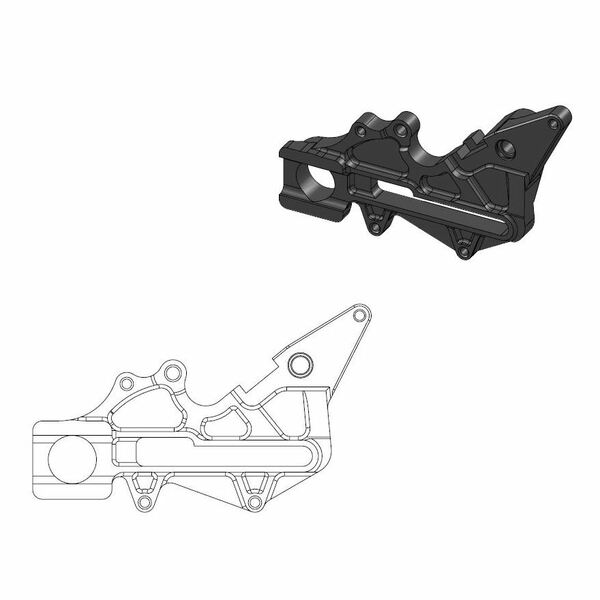 Brake Caliper Adaptor Black 211112