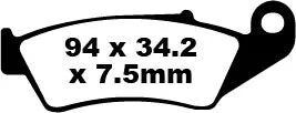 BRAKE PAD CARBON TT DIRT