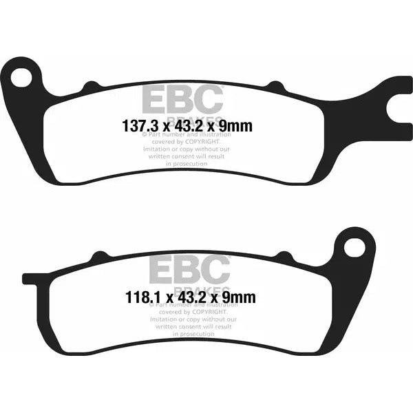 Brake Pad Fa Series Organic EBC | Bigtwin & Custom Parts Brake Pad Fa Series Organic EBC | Bigtwin & Custom Parts