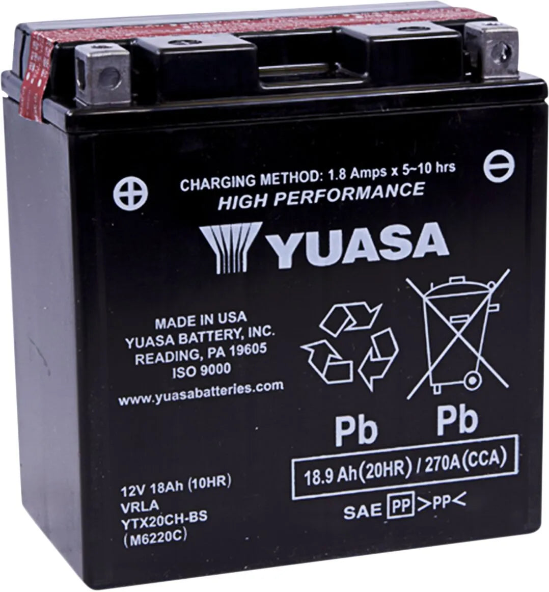 BATTERY YUASA MF YTX20CH-BS