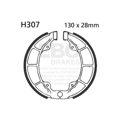 Brake Shoe Plain Series Organic H307