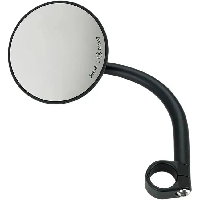 Mirror Lg Round W/Mount 1" Black 6503-501-131