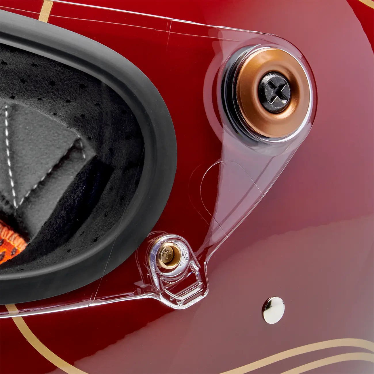 HELMET GRINGO S GLOSS GARNET RED W/ FLAMES SM