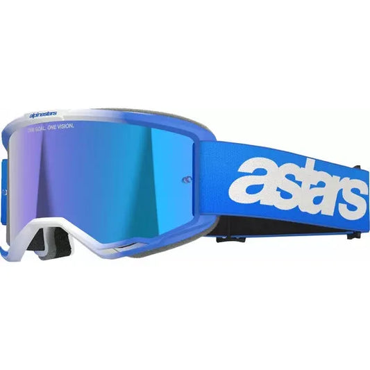 Vision 5 Blaze Goggle Blue/White w/ Blue Mirrored Lens