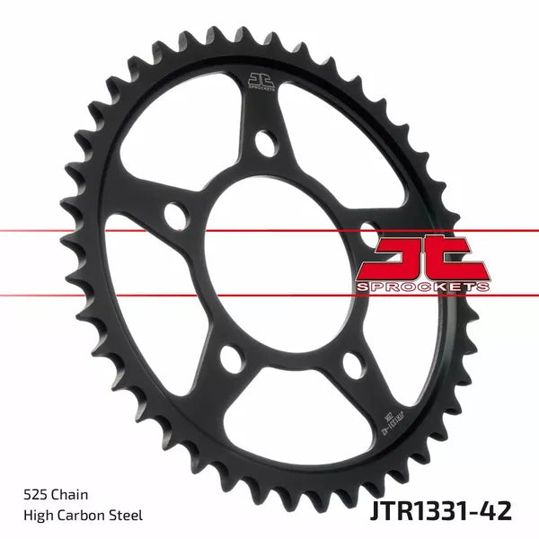Sprocket Rear 42T 525 Blk Jtr1331.42Zbk