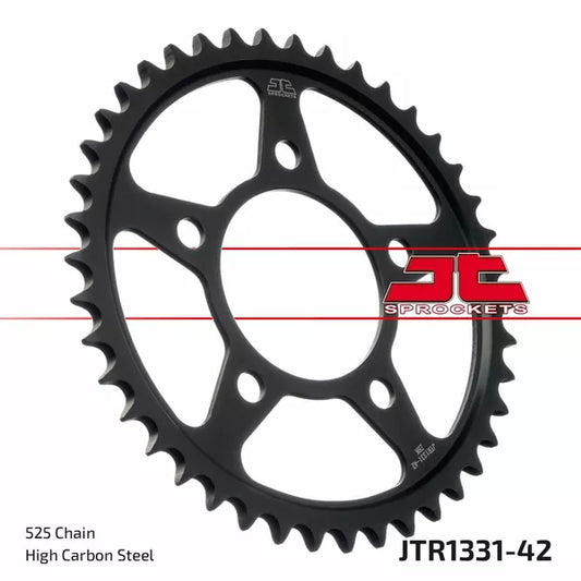 Sprocket Rear 42T 525 Blk Jtr1331.42Zbk