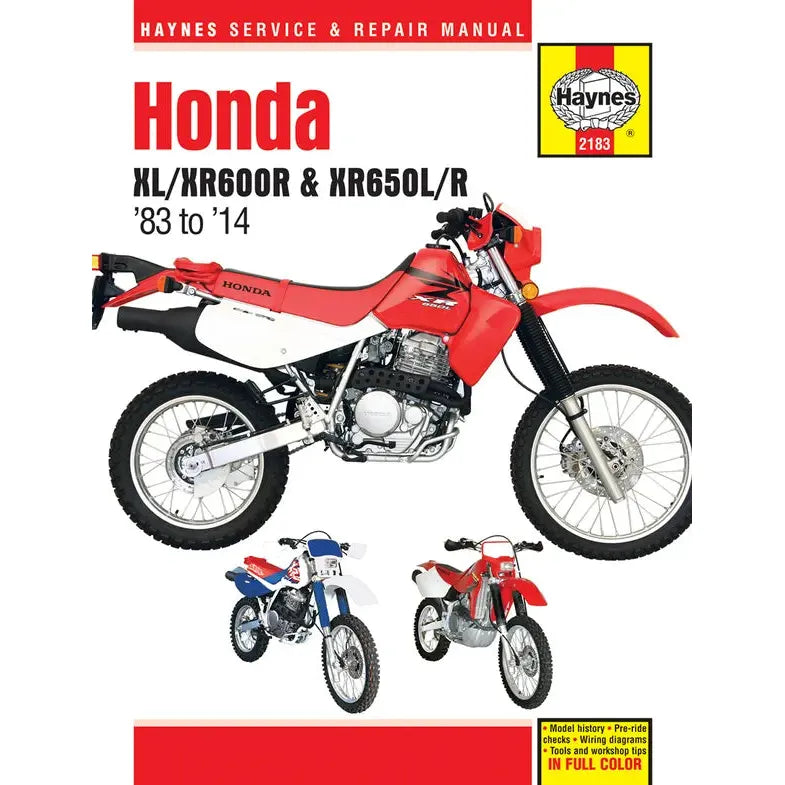Hon Xl600R/Xr600R Manual
