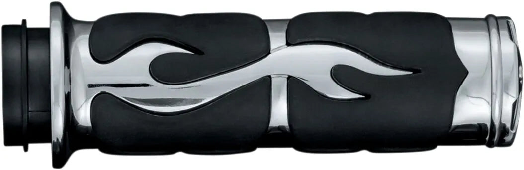 GRIPS ISO FLAME - HD 82-UP CABLE - CHROME - 1" BARS