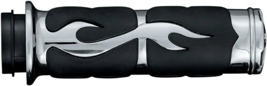 GRIPS ISO FLAME - HD 82-UP CABLE - CHROME - 1" BARS