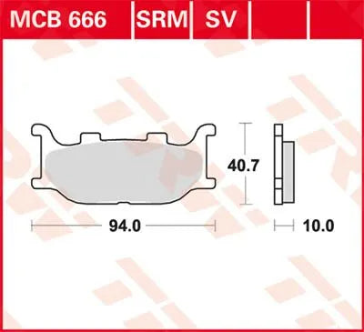 BRAKE PAD TRW MCB666