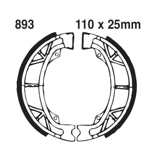 Brake Shoe Plain Series Organic 893