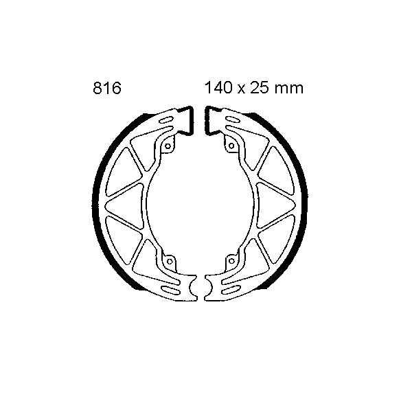 Brake Shoe Plain Series Organic 816