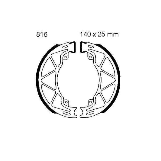 Brake Shoe Plain Series Organic 816