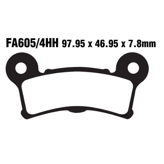 Brake Pad Fa-Hh Series Sintered Metal FA605/4HH