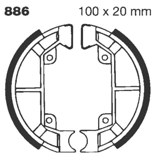 Brake Shoe Plain Series Organic 886