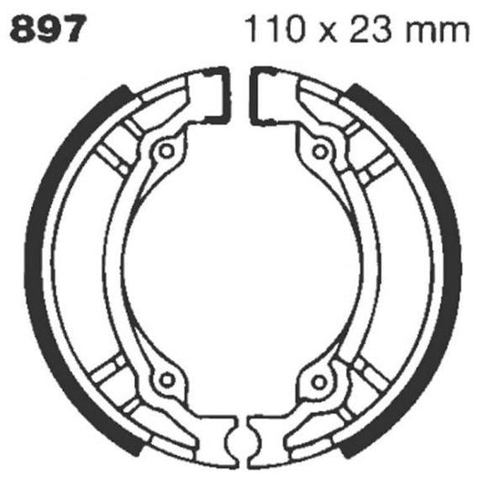 Brake Shoe Plain Series Organic 897