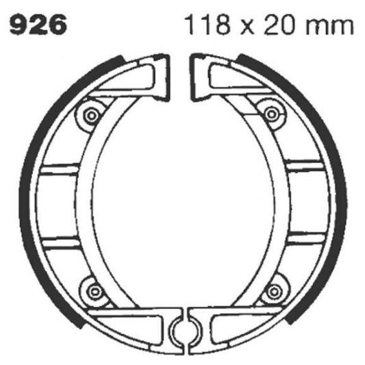 Brake Shoe Plain Series Organic 926