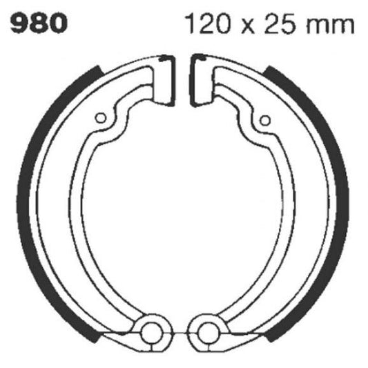 Brake Shoe Plain Series Organic 980
