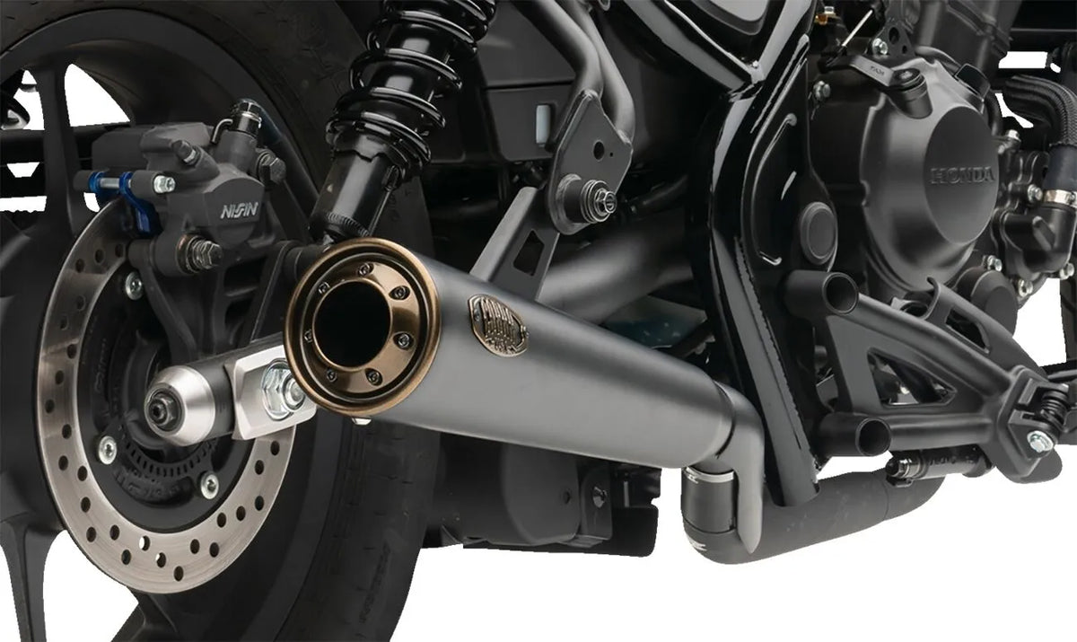 SLIP-ON MUFFLER (BLK) WITH BRONZE TIP REBEL 300/500 17-23