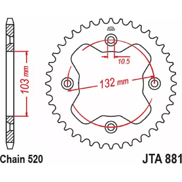 Sprocket Rl 520 38T Org Jta881.38Org