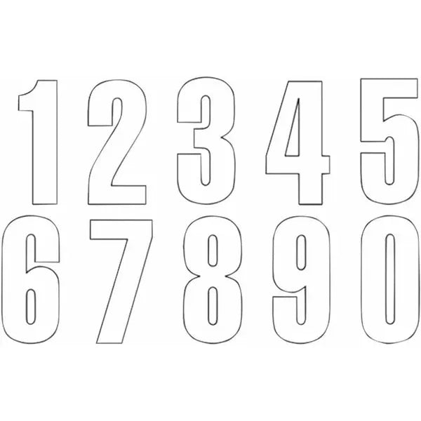 Number #8 13X7Cm Wh 5047/10/8